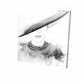 Begin Home Decor 16 x 16 in. Mysterious Lady with A Hat-Print on Canvas 2080-1616-FI69